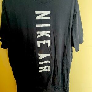 Nike air black and white t shirt